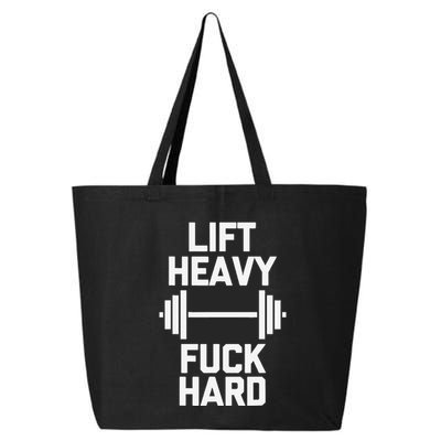 Lift Heavy Fuck Hard Cool Funny Weightlifting Workout Gym 25L Jumbo Tote