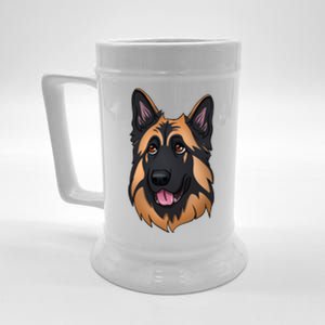 Long Hair Ger Shepherd Dog Funny Gift Beer Stein