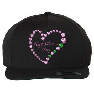 Love! Heartgiftshaped Gemstones Image Valentine Gift Wool Snapback Cap