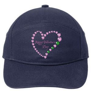 Love! Heartgiftshaped Gemstones Image Valentine Gift 7-Panel Snapback Hat