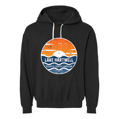 Lake Hartwell Georgia South Carolina Lake Hartwell Garment-Dyed Fleece Hoodie