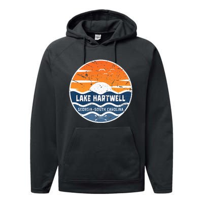 Lake Hartwell Georgia South Carolina Lake Hartwell Performance Fleece Hoodie