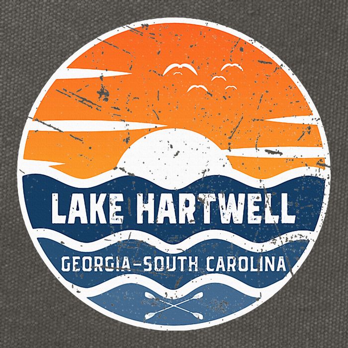 Lake Hartwell Georgia South Carolina Lake Hartwell Cotton Canvas Backpack