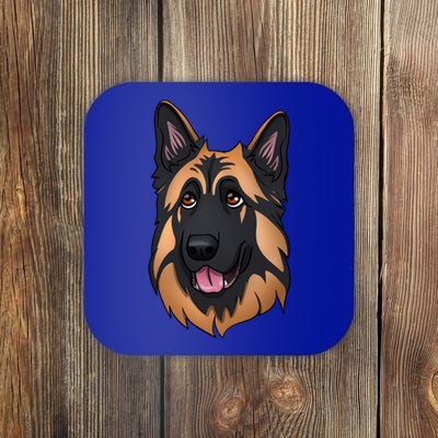 Long Hair Ger Shepherd Dog Funny Gift Coaster