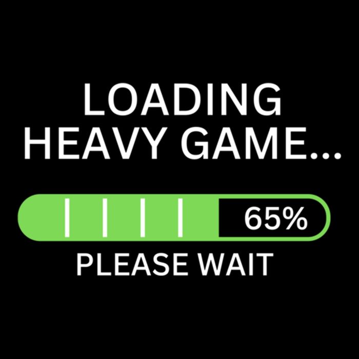 Loading Heavy Game Please Wait Funny Design Gift Flat Bill Trucker Hat