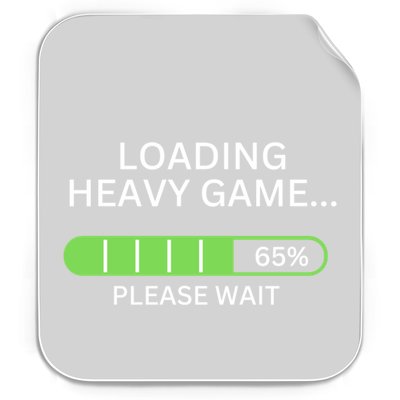 Loading Heavy Game Please Wait Funny Design Gift Permanent Decal Sticker