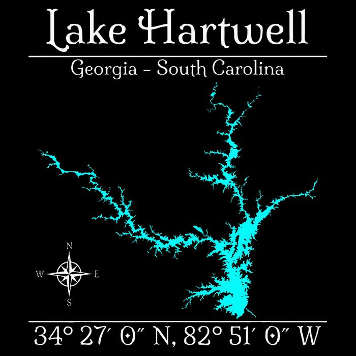 Lake Hartwell Georgia South Carolina Button