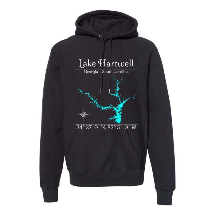 Lake Hartwell Georgia South Carolina Premium Hoodie