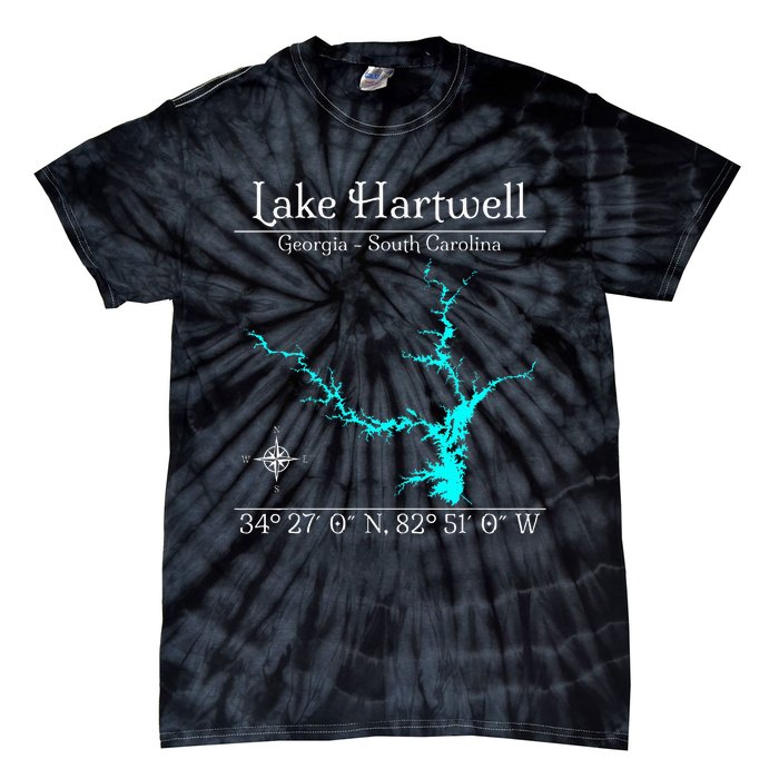 Lake Hartwell Georgia South Carolina Tie-Dye T-Shirt