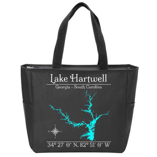 Lake Hartwell Georgia South Carolina Zip Tote Bag
