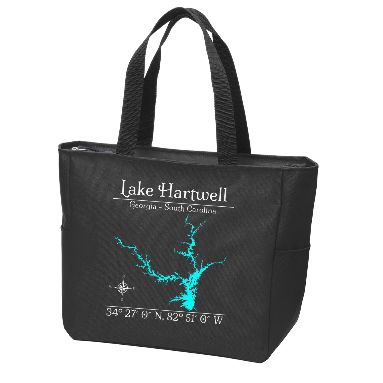 Lake Hartwell Georgia South Carolina Zip Tote Bag