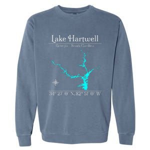 Lake Hartwell Georgia South Carolina Garment-Dyed Sweatshirt