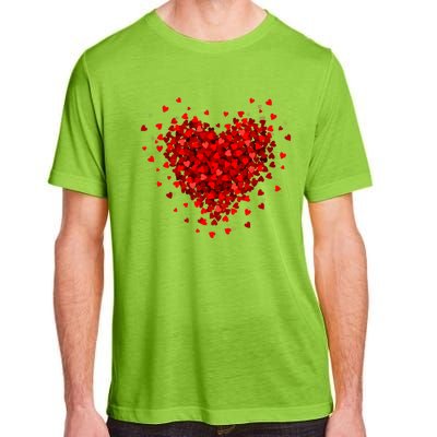 Love Heart Graphic Valentines Day Adult ChromaSoft Performance T-Shirt