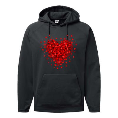 Love Heart Graphic Valentines Day Performance Fleece Hoodie