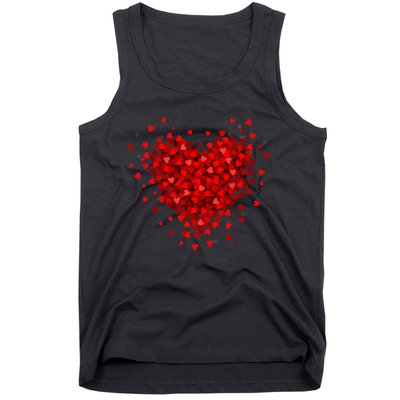 Love Heart Graphic Valentines Day Tank Top