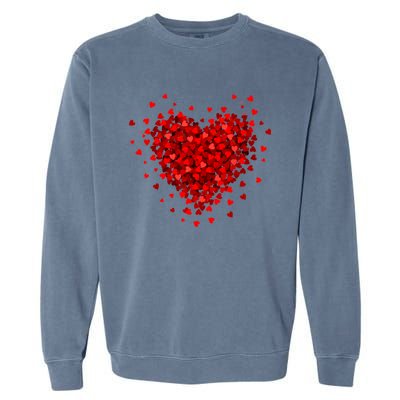 Love Heart Graphic Valentines Day Garment-Dyed Sweatshirt