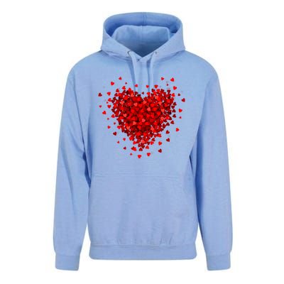 Love Heart Graphic Valentines Day Unisex Surf Hoodie