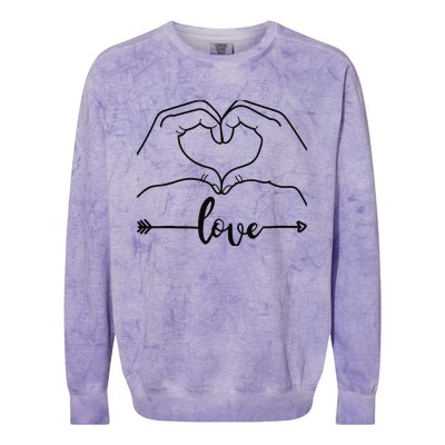 Love Heart Gifts For Wo Boy In Valentines Day Colorblast Crewneck Sweatshirt