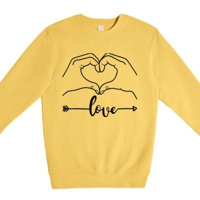 Love Heart Gifts For Wo Boy In Valentines Day Premium Crewneck Sweatshirt