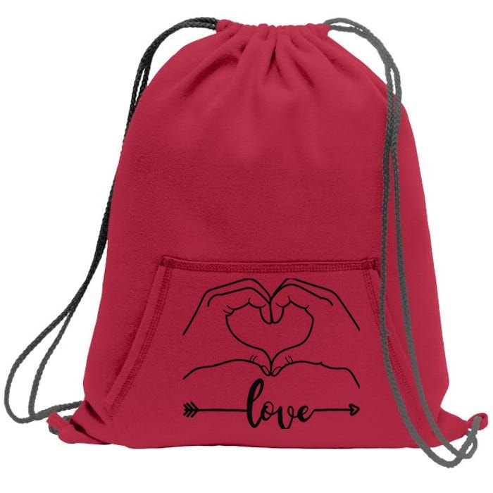 Love Heart Gifts For Wo Boy In Valentines Day Sweatshirt Cinch Pack Bag