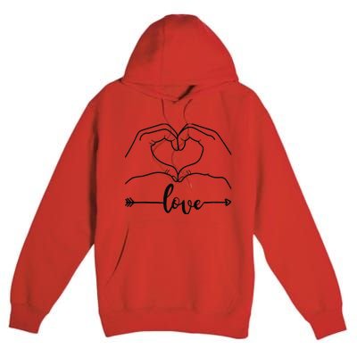 Love Heart Gifts For Wo Boy In Valentines Day Premium Pullover Hoodie