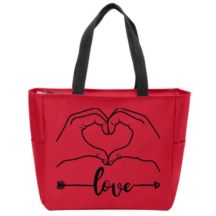 Love Heart Gifts For Wo Boy In Valentines Day Zip Tote Bag