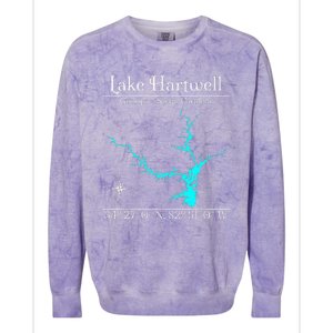 Lake Hartwell Georgia South Carolina Colorblast Crewneck Sweatshirt