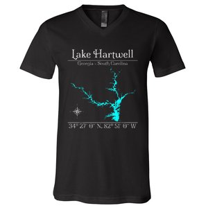 Lake Hartwell Georgia South Carolina V-Neck T-Shirt