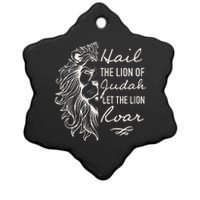 Lion Hail Hail Lion Of Judah Let The Lion Roar Christian Ceramic Star Ornament