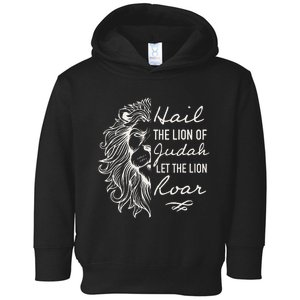 Lion Hail Hail Lion Of Judah Let The Lion Roar Christian Toddler Hoodie