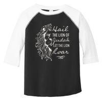 Lion Hail Hail Lion Of Judah Let The Lion Roar Christian Toddler Fine Jersey T-Shirt