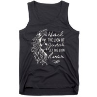 Lion Hail Hail Lion Of Judah Let The Lion Roar Christian Tank Top