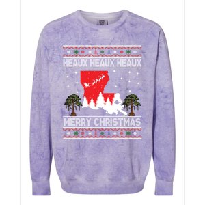 Louisiana Heaux Heaux Heaux Ugly Christmas Top Great Gift Colorblast Crewneck Sweatshirt