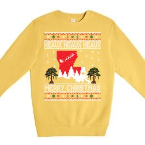 Louisiana Heaux Heaux Heaux Ugly Christmas Top Great Gift Premium Crewneck Sweatshirt