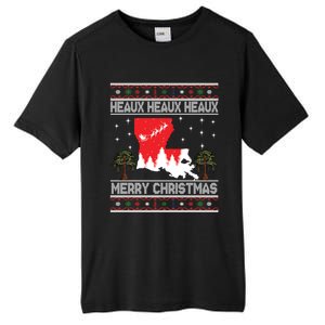 Louisiana Heaux Heaux Heaux Ugly Christmas Top Great Gift Tall Fusion ChromaSoft Performance T-Shirt