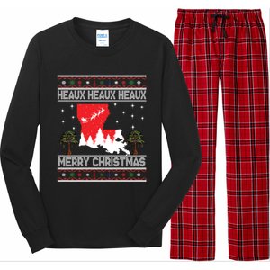 Louisiana Heaux Heaux Heaux Ugly Christmas Top Great Gift Long Sleeve Pajama Set