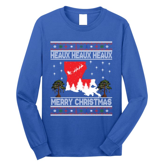 Louisiana Heaux Heaux Heaux Ugly Christmas Top Great Gift Long Sleeve Shirt