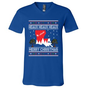 Louisiana Heaux Heaux Heaux Ugly Christmas Top Great Gift V-Neck T-Shirt