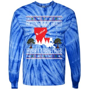 Louisiana Heaux Heaux Heaux Ugly Christmas Top Great Gift Tie-Dye Long Sleeve Shirt