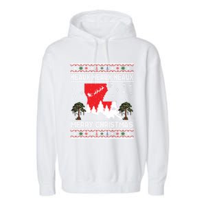 Louisiana Heaux Heaux Heaux Ugly Christmas Top Great Gift Garment-Dyed Fleece Hoodie