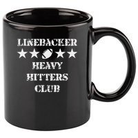 Linebacker Heavy Hitters Club Football Player 11oz C Handle Ceramic Mug