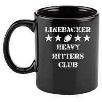 Linebacker Heavy Hitters Club Football Player 11oz C Handle Ceramic Mug