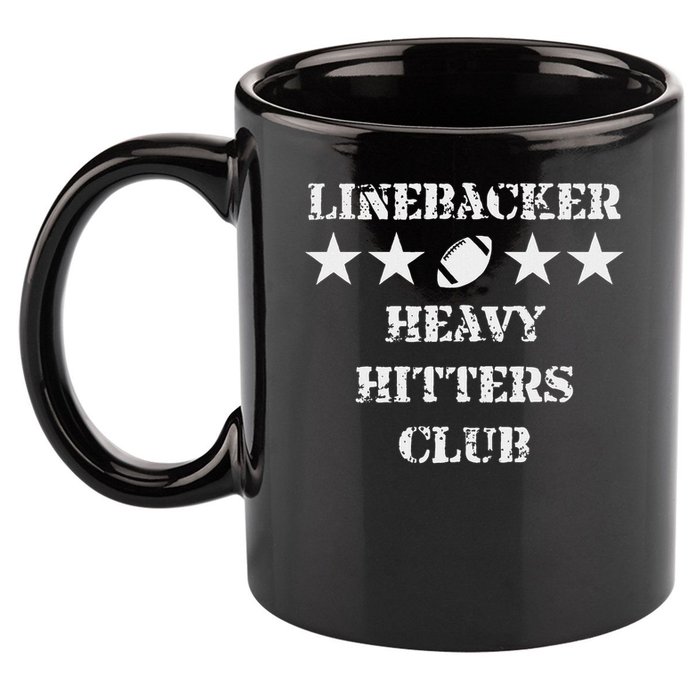 Linebacker Heavy Hitters Club Football Player 11oz C Handle Ceramic Mug