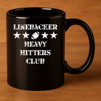 Linebacker Heavy Hitters Club Football Player 11oz C Handle Ceramic Mug