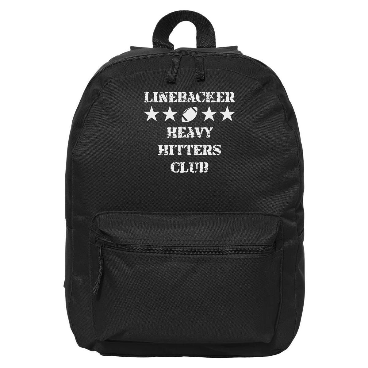 Linebacker Heavy Hitters Club Football Player 16 in Basic Backpack