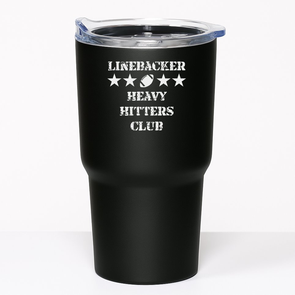 Linebacker Heavy Hitters Club Football Player Tumbler
