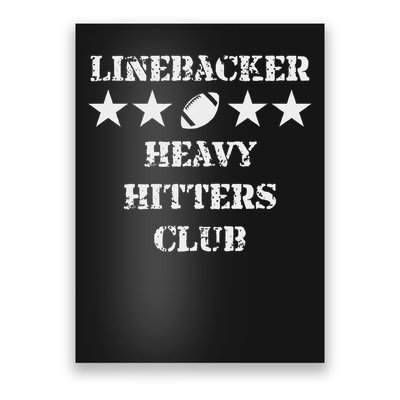 Linebacker Heavy Hitters Club Football Player Poster