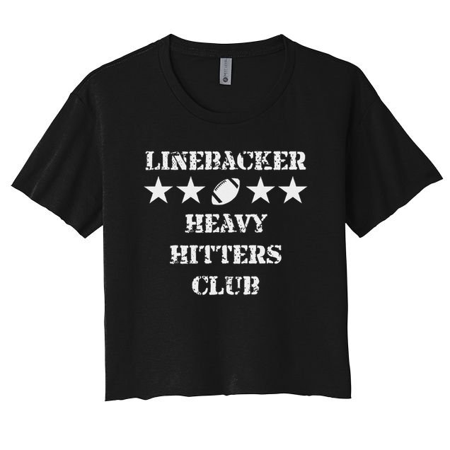 Linebacker Heavy Hitters Club Football Player Crop Top