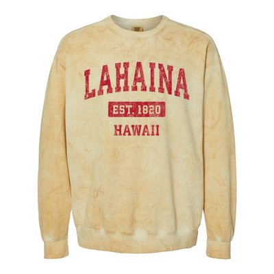 Lahaina Hawaii Hi Vintage Sports Colorblast Crewneck Sweatshirt