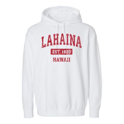 Lahaina Hawaii Hi Vintage Sports Garment-Dyed Fleece Hoodie